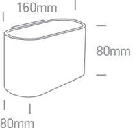 LED Wandarmatuur- G9-Aluminium- wit/goud- OVAAL