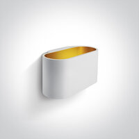 LED Wandarmatuur- G9-Aluminium- wit/goud- OVAAL