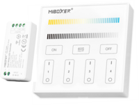 Miboxer Dual White 4-zone Touch Panel op batterij met controller
