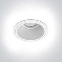 MID - inbouwspot verdiept - rond 90mm - vast - voor binnen - GU10 fitting - wit