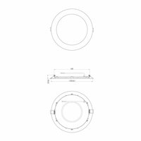 LED downlighter Slim V2.0 IP44 20W 225mm 4000K Dali Dimbaar 