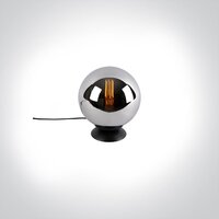 Art deco tafellamp zwart met glas smoke - Pallon