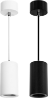 Cilinder Pendants-110 mm-kleur: zwart - GU10