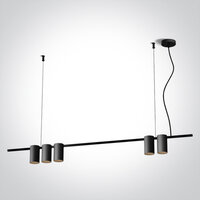 Lineair Hanglamp 5x7Watt - GU10 - Zwart