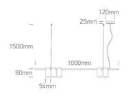 Lineair Hanglamp 5x7Watt - GU10 - Geborsteld Messing