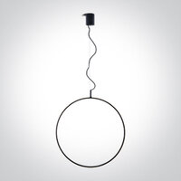 Ring Hanglamp - 600mm - 30W - LED built in - Zwart - Dimbaar