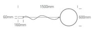 Ring Hanglamp - 600mm - 30W - LED built in - Zwart - Dimbaar