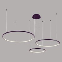 Ring Hanglamp-3 lichts - 400+600+800mm - 65W - LED built in - Zwart - Dimbaar