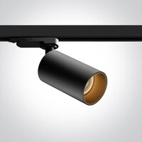 GU10 - 3-fase railspot -met 2 reflectoren - zwart