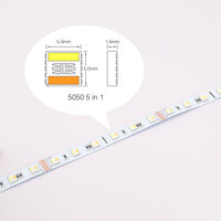 Miboxer 5 meter RGB+WW led strip voor binnen