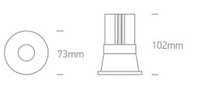 Inbouwspot COB led - 12W - incl. dimbare driver - Zwart - Reflector Brons-Goudkleurig