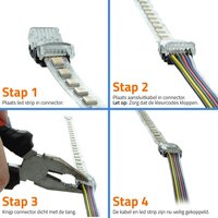 Koppelstuk tussen strip en kabel - RGBWW ledstrip