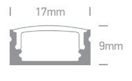 Ledstrip Aluminium profiel opbouw|inclusief afdekkap|2 meter|Wit
