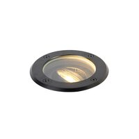 Grondspot Roestvast staal - IP65 - waterdicht - GU10 fitting - Rond - zwart