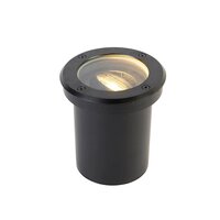 Grondspot Roestvast staal - IP65 - waterdicht - GU10 fitting - Rond - zwart