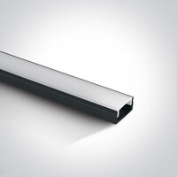 Ledstrip Aluminium profiel opbouw|inclusief afdekkap|2 meter|Zwart