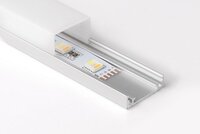 Ledstrip profiel opbouw 20x15 mm | inclusief afdekkap | 2 meter | Aluminium