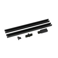 LEWA Rail 1 fase | 2x 50cm | kleur zwart | met toebehoren