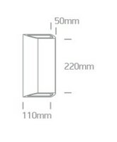BADA - Moderne wandlamp Antraciet IP65 - LED built in - instelbaar licht
