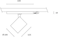 ALTO Rail spot 3 fase - kleur - grijs - 31W - 3000K - 3380Lm