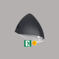 LED Gevelarmatuur Squalo IP65 13-27W 3000K 1750-3450lm Antraciet + Daglichtsensor+Noodmodule