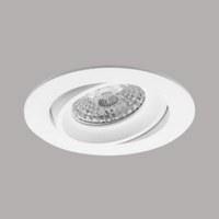 LEWA - inbouwspot VLAK - rond &oslash;82mm - instelbaar - voor binnen - GU10 fitting - wit
