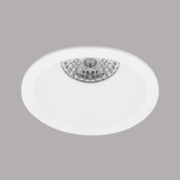 LEWA-vaste inbouwspot rond - verzonken lampzitting - IP20 GU10 - WIT
