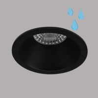 LEWA badkamer inbouwspot rond - IP65 KIT - GU10 - ZWART