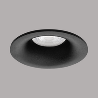 NETO - inbouwspot verdiept - rond &oslash;82mm - vast - voor binnen - GU10 fitting - zwart