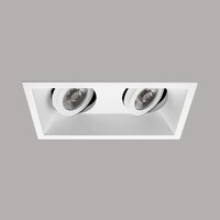 MARRA-verstelbare inbouwspot vierkant - dubbel - verzonken lampzitting - GU10 - WIT