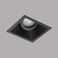MARRA-verstelbare inbouwspot vierkant - verzonken lampzitting - IP20 GU10 - ZWART