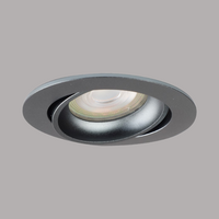 LEWA - inbouwspot VLAK - rond - instelbaar - IP20 - GU10 - Gun Metal