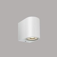 Wand spot rechthoek-rond downlight - IP65 - 7W - GU10 - Wit