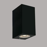 BADA - Moderne wandlamp - zwart - IP65 - 2x GU10-kunststof