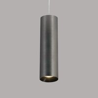 Cilinder Pendants Metaal grijs-reflector, Metaal grijs-GU10