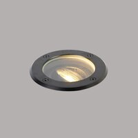 Grondspot Roestvast staal - IP65 - waterdicht - GU10 fitting - Rond - zwart