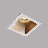 Inbouw spot behuizing vierkant - IP20 GU10 - Wit - Reflector Messing