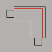 PRX bocht 90&deg;- RECHTS - 3F - rail - Zwart