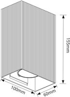 Wandlamp Wal Up/Down IP20 GU10