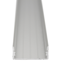 Ledstrip profiel opbouw breed laag model - compleet inclusief afdekkap 1 meter