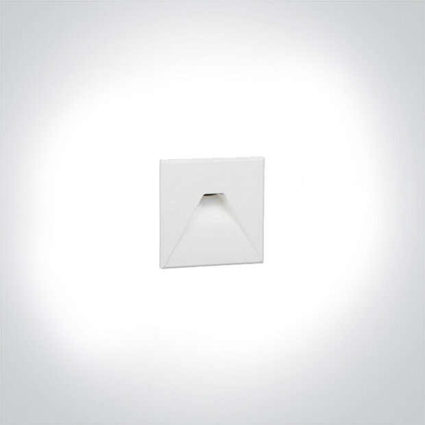 Inbouw armatuur - 3 Watt - IP20 - complete set-Wit-vierkant