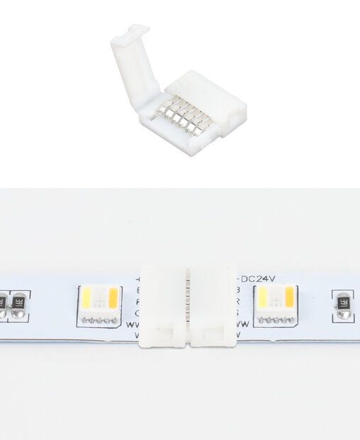 Koppelstuk RGBWW led strip RECHT solderen niet nodig