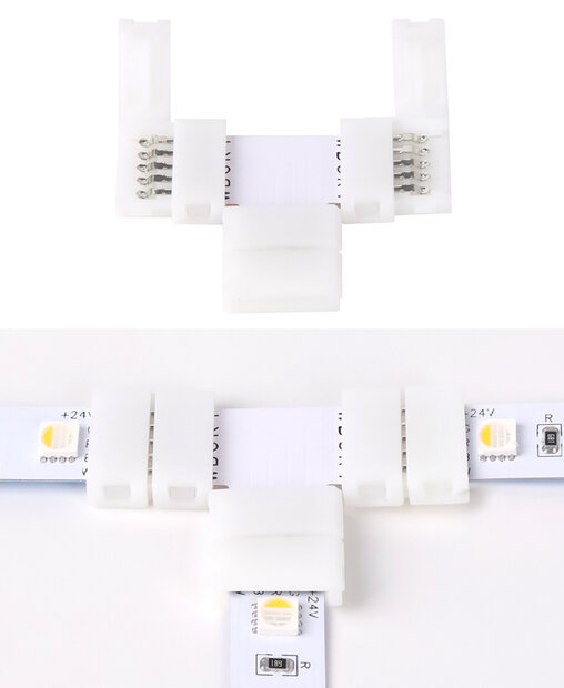 Koppelstuk RGBW ledstrip T-splitsing-solderen niet nodig
