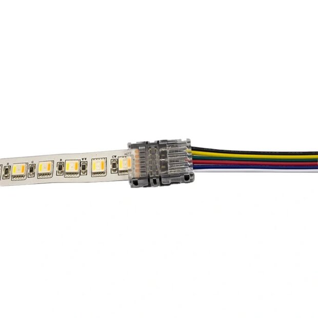 Koppelstuk tussen strip en kabel - RGBWW ledstrip
