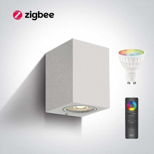 Zigbee - Moderne wandlamp WIT IP65 - LED RGBWW-Aluminium -downlighter
