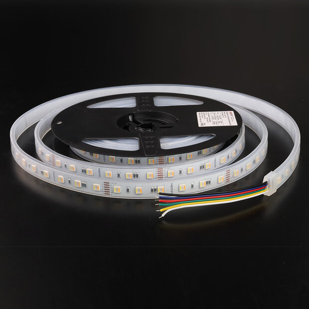Miboxer losse 5 meter RGB+WW led strip voor buiten