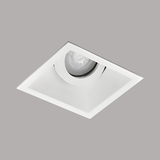 MARRA-verstelbare inbouwspot vierkant - verzonken lampzitting - IP20 GU10 - wit