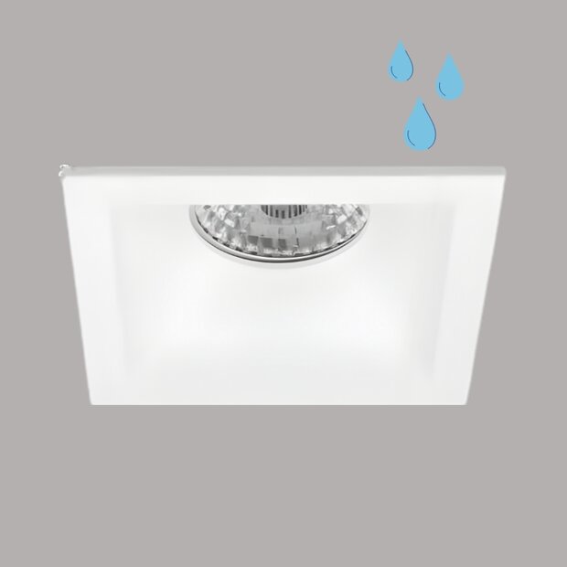 FENNA badkamer inbouwspot vierkant - IP65 KIT - GU10 - WIT