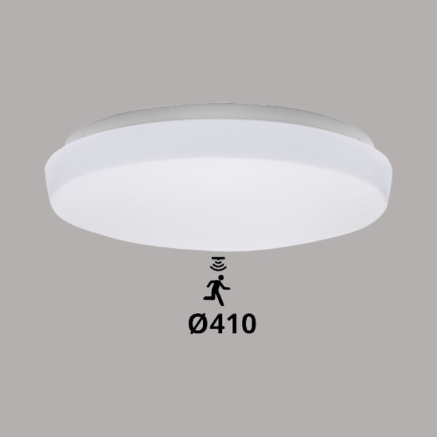  LED Plafonni&egrave;re &oslash;410mm - IP44 - 8W - 3000-4000-6000K+bewegingssensor