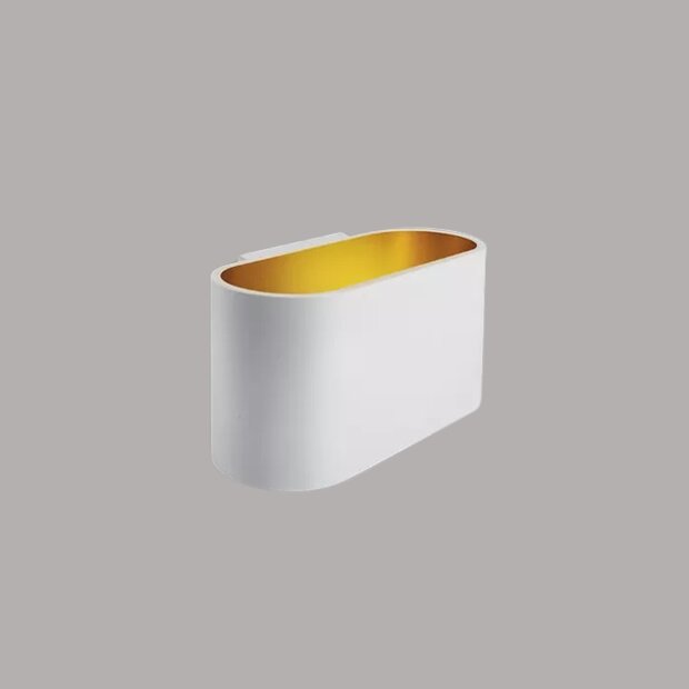 LED Wandarmatuur- G9-Aluminium- wit/goud- OVAAL